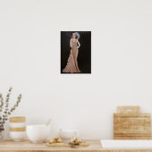 ÉLÉGANTE DAME VINTAGE, POSTER (Cuisine)