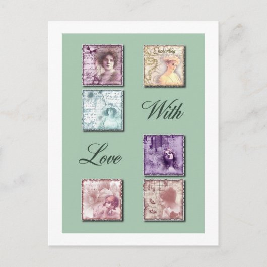 Elegante dames briefkaart (Voorkant)
