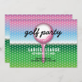 Elegante Dames Golf Feest Design Save The Date (Voorkant / Achterkant)