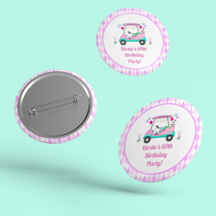 Elegante dames golf feestkar verjaardag ronde button 3,2 cm