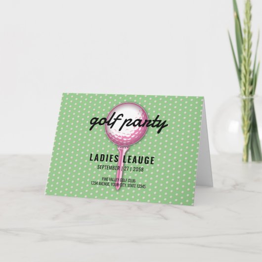 Elegante dames golfparty ontwerp (Voorkant)