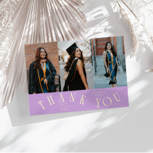 Elegante Dank Je Typografie Grad Foto Wisteria Aankondiging