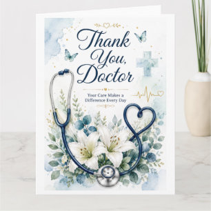 Elegante Dank U Kaart voor Dokter Waardering