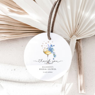 Elegante Dank U Parels & Prosecco Bruidsfeest Bedankjes Labels