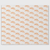 Elegante Dankbare Thanksgiving Pompoen Sinaasappel Cadeaupapier (Vlak)