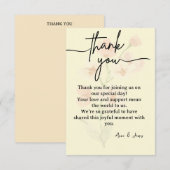 Elegante Dankkaart Bedankkaart (Voorkant / Achterkant)