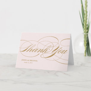 Elegante Dankkaart - Goud Bedankkaart