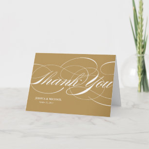 Elegante Dankkaart - Goud Bedankkaart