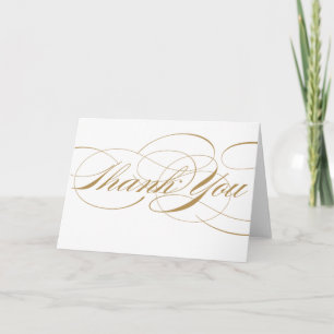 Elegante Dankkaart - Goud Bedankkaart