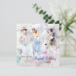 Elegante Dansers Magische Verjaardag Pastel kleure Kaart