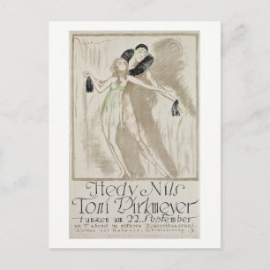 Elegante dansers, reclame, briefkaart
