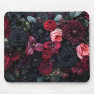 Elegante Dark Floral Arrangement met Rozen Muismat