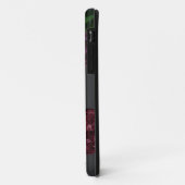 Elegante Dark Floral Roos Monogram I Phone Case (Achterkant/links)