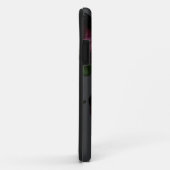 Elegante Dark Floral Roos Monogram I Phone Case (Achterkant/rechts)