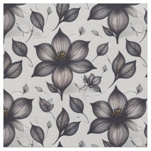 Elegante Dark Floral Waterverf stof