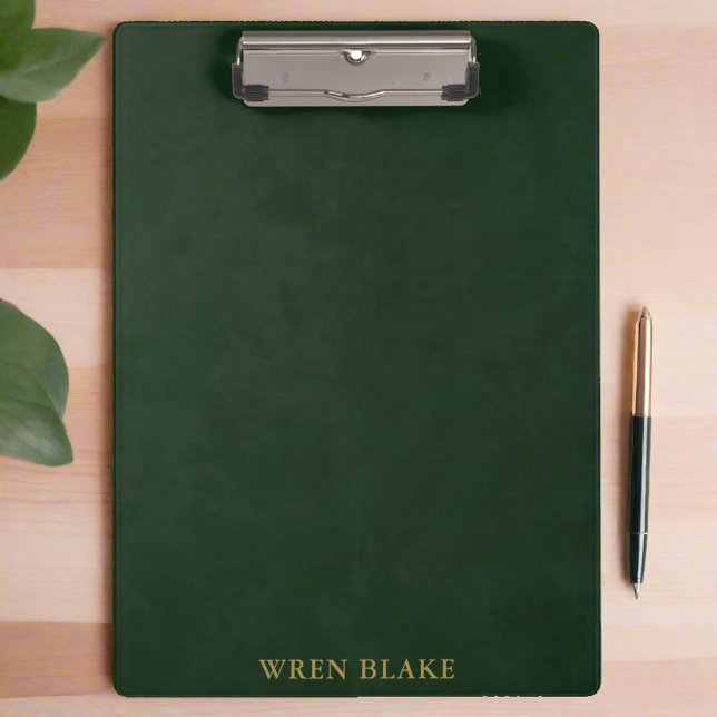 Elégante Dark Green & Gold Typographie Entreprise