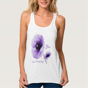 Élégante Débardeur florale violette