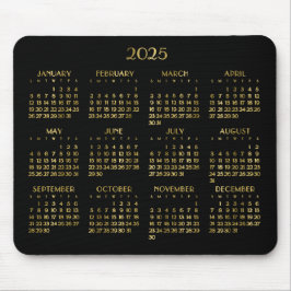 Elegante Deco jaarkalender 2025 Muismat