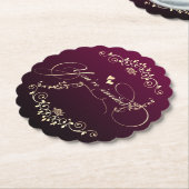 elegante decoración dorada kartonnen onderzetters (Gekanteld)