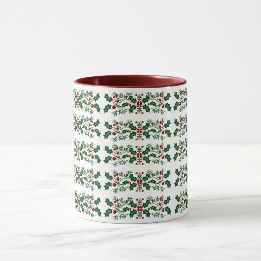 Elegante decoratieve botanische kerst mok (Midden)