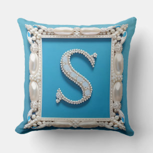 Elegante decoratieve lijst letter S Kussen