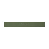 Elegante Deep Green Invitation Belly Band Uitnodigingen Wikkel (Vlak)