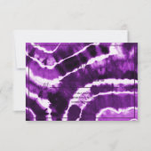 Elegante Deep Paarse Marmeren Batik Wedding RSVP K (Voorkant)