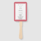 Elegante Deep Pink minimalist Handwaaier (Voorkant)