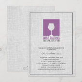 Elégante dégustation de vin Invitations de douche  (Devant / Derrière)