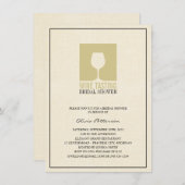 Elégante dégustation de vin Invitations de douche  (Devant / Derrière)