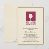 Elégante dégustation de vin Invitations de douche  (Devant / Derrière)