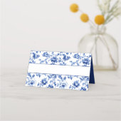 Elegante delfts bloemenstijl Border Name (Voorkant)