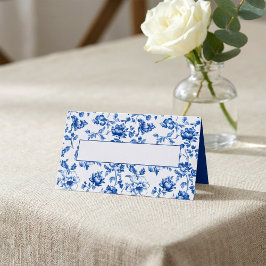 Elegante delftware Floral stijl Grens Naam