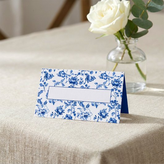 Elegante delftware Floral  stijl Grens Naam