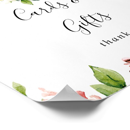 Elegante Delicate Herfst Bloemkaarten en Cadeaubor Poster (Hoek)