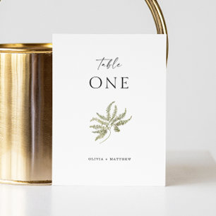 Elegante delicate minimalistische bosvaren bruilof kaart