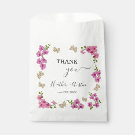 Elegante Delicate Paarse Orchideeën Boheemse Gift Bedankzakje