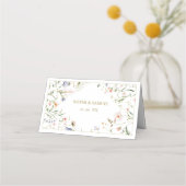 Elegante delicate Waterverf Wildflower bruiloft (Achterkant)