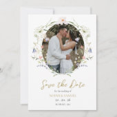 Elegante delicate Waterverf Wildflower bruiloft Save The Date (Voorkant)