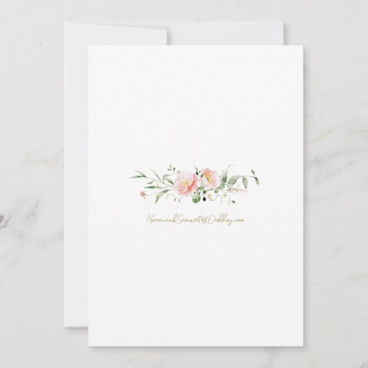 Elegante delicate Waterverf Wildflower bruiloft Save The Date (Achterkant)