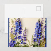 Elegante Delphinium bloemen Briefkaart (Voorkant / Achterkant)