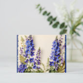 Elegante Delphinium bloemen Briefkaart (Staand voorkant)