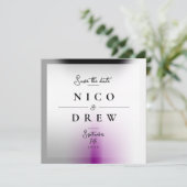 Elegante Demiseksuele Pride Bruiloft Save The Date (Staand voorkant)