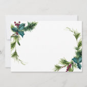 Elegante dennen hulst Kerstvakantie open huis Kaart (Achterkant)