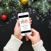 Elegante dennenboom Kerstbrunch Kaart