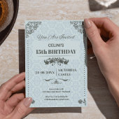 Elégante dentelle 15e anniversaire Invitations - P