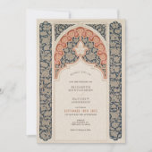 Elégante dentelle Art Nouveau Faire-part de mariag (Devant)