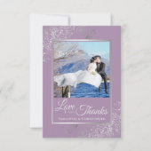 Elégante dentelle d'argent sur Lilac Love & Merci (Devant)