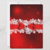 Elégante Dentelle et Bow Noël Invitation (Dos)