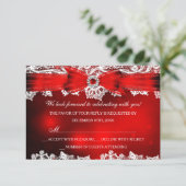 Elégante Dentelle et Bow Noël Vacances RSVP (Debout devant)